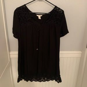 Long black blouse